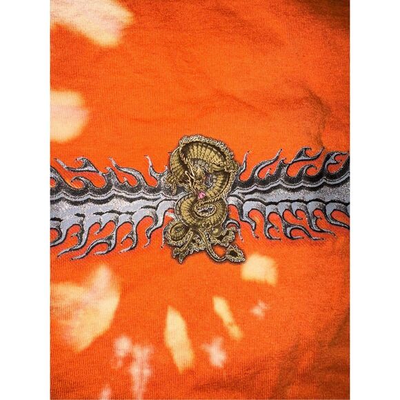 Vintage No Boundaries Tribal Dragon Bleached Tee - Picture 4 of 7